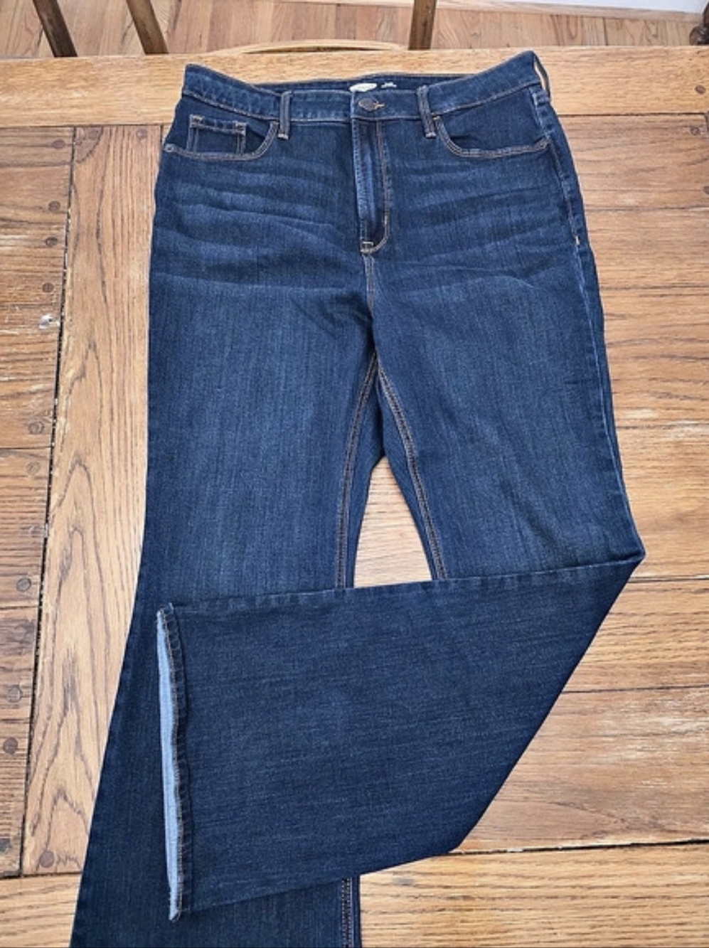 Old Navy Mid-Rise Rockstar Flare Jeans Skinny Jeans in Blue Size 16